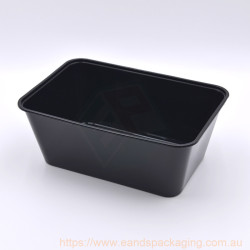 1012-Polypropyene Rectangular Food Containers E1000（Black）