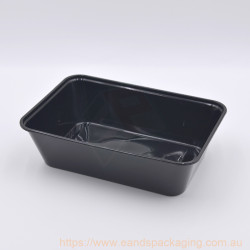 1041-Polypropyene Rectangular Food Containers E650（Black）